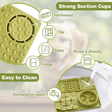 Силіконова килимок-головоломка для собак з присосками, Slow Feeder для цуценят та дорослих собак, антиковзаюча миска для повільного годування, зняття стресу та нудьги