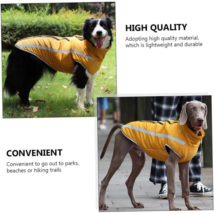 Водонепроникний дощовик для собак, жовтий, 55x68 см - дощовик для маленьких собак та цуценят
