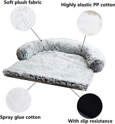 М'яка підстилка для собак та котів, підстилка-лежанка для собак, лежанка для котів, підстилка в переноску, розмір M, темно-сірий колір