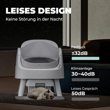 Автоматичний лоток для котів з самоочищенням, 10 л, XL, білий