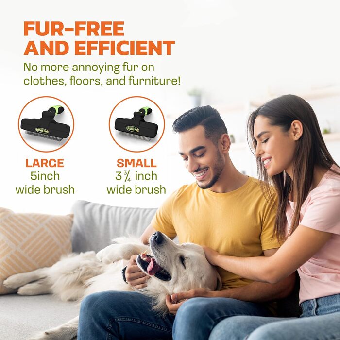 Pet Portal щітка для собак і котів Slicker Pro – самочищувальна щітка для короткої та довгої шерсті, підшерстя, проти ковтунів, аксесуари для тварин