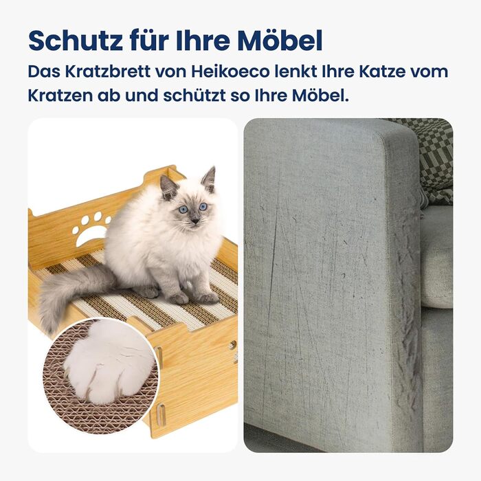 Килимок-крісло для котів з гофрокартону, великий розмір XXL, жовто-білі смуги, 38,5x30x15,5 см