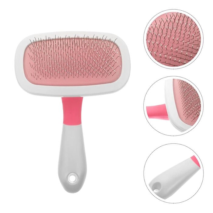 Масажна щітка для тварин ULTECHNOVO 3 шт. - вичісування шерсті котів та собак, рожева