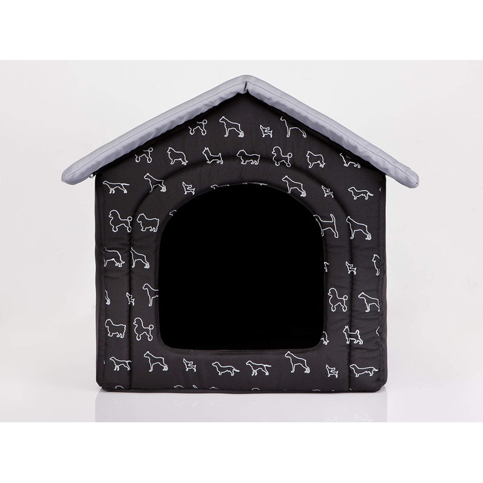 Будка для собак mittle L - 52x46x53 см, чорна, для собак