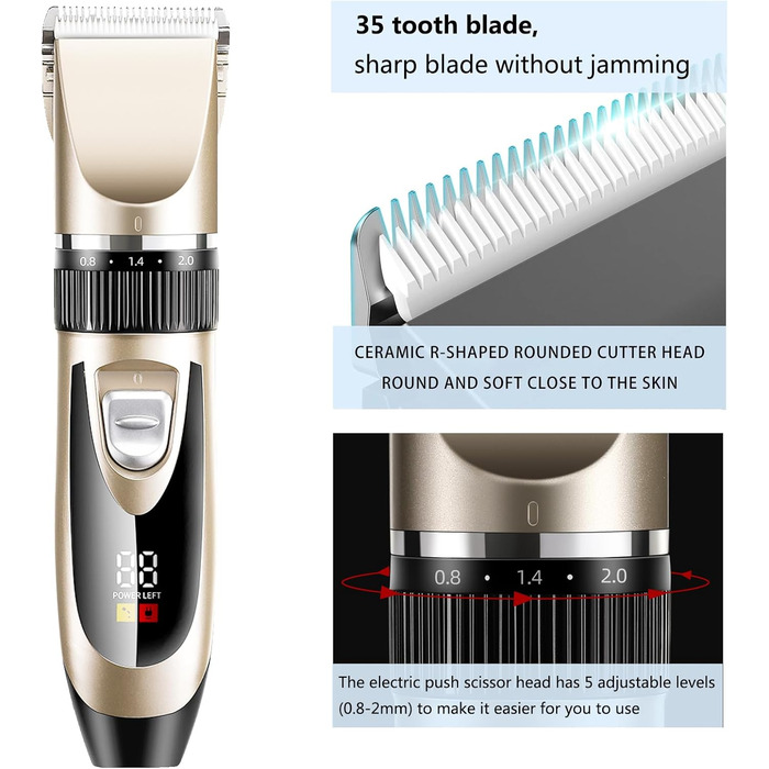 Електрична машинка для стрижки собак, набір для грумінгу, бездротовий тример для собак, догляд за шерстю, професійний інструмент для грумінгу