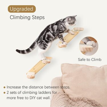 Сходинка для котів DaizySight на стіну: комплекс для лазіння, ігор та відпочинку (2 елементи)
