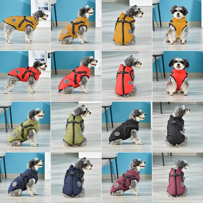 Жакети для собак на зиму: тепла жилетка, зручний наповнювач, бавовна, жовта, розмір M