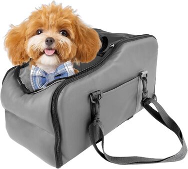 Автокрісло для собак та котів LIROPAU – зручне та безпечне автокрісло для маленьких тварин з захисними гаками та регульованими ременями