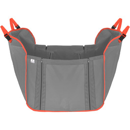 Накидка на сидіння автомобіля для собак, середніх та маленьких порід, цуценят – водовідштовхувальна, неслизька та стійка до подряпин. Захист заднього сидіння від бруду, плям та вологи (сіра)