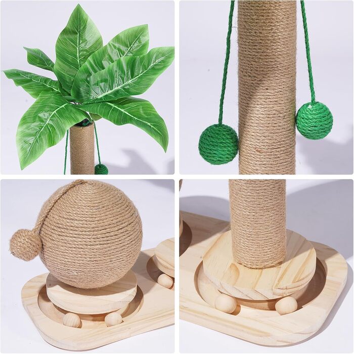 Кігтеточка-пальма Palme 2 в 1 з інтерактивними іграшками та кулями для котів