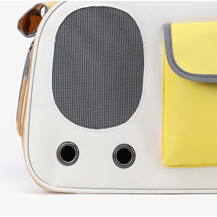 Трансформер для собак та котів Topyond - переноска для тварин з великим об'ємом, вентиляційним вікном та регульованим ременем, водовідштовхуючий оксфорд, жовтий