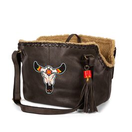 Сумка-переноска для собак Dog with a Mission Bandit чорного кольору, 45 x 30 x 27 см