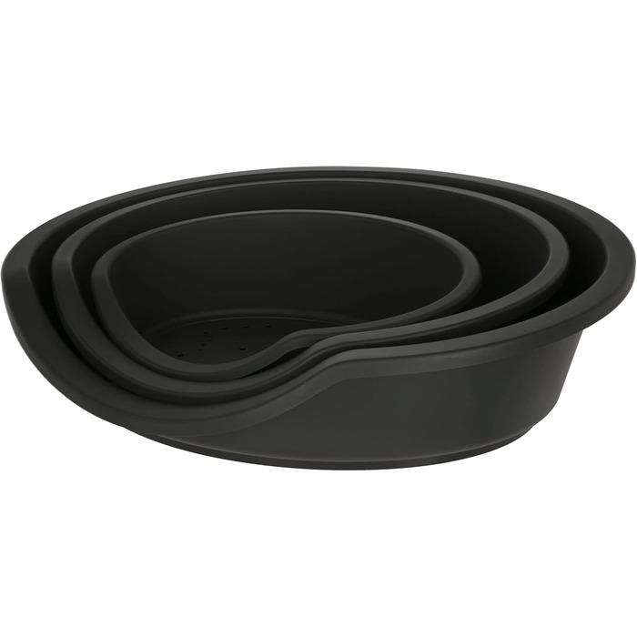 Кербл Pet Dreamer: Лежанка для тварин, чорна, з переробленого пластику, стабільна, високий борт, Made in Italy (95x70x29 см)