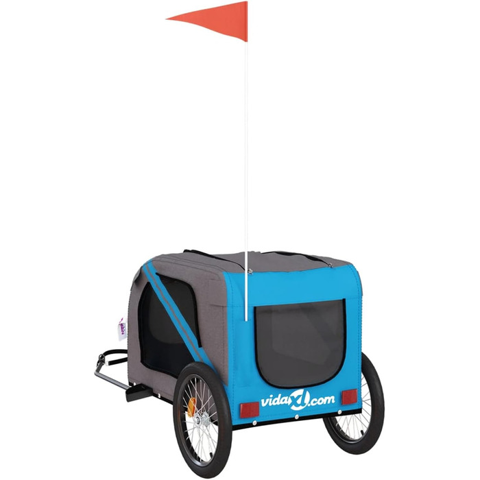 Причіп для велосипеда ARKEM для собак (синій та сірий), Oxford-тканина, бу