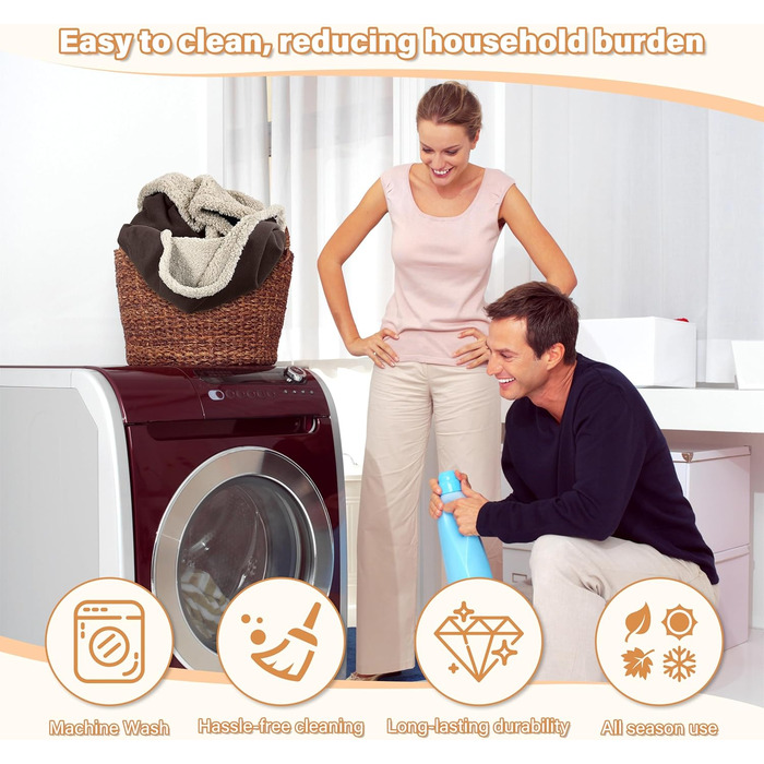 Водонепроникний плед Catalonia Classy: захист дивану та ліжка, 152x127 см, коричневий/тупе