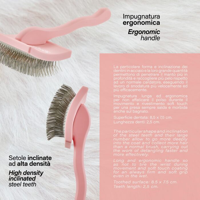 YUUP PINKBRUSH Професійна щітка для собак і котів