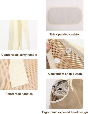 Транспортна переноска для собак та котів, складна переноска для тварин, переноска-сумка з сітки, велика та дихаюча переноска для цуценят