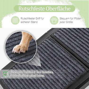 Східці для собак Hunderampe: розкладні, довгі, з антиковзким килимком, до 110 кг, для авто, SUV, позашляховиків, вантажівок, 170×44 см