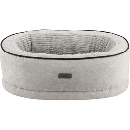 Ортопедичне ліжко для тварин Nobby LAGO овальне світло-сіре, 65 x 47 x 17+5 см (85 x 60 x 20 см)