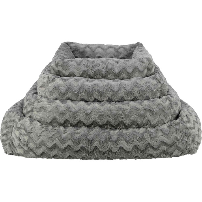 Ортопедичне собаче ліжко TRIXIE Vital Loki, 65x50 см, сірий колір - м'яке ліжко з Memory Foam для маленьких собак, підтримує суглоби та знімає навантаження