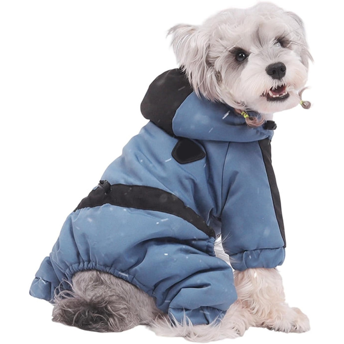 Зимовий теплий пуховик для собак, для активного відпочинку, прогулянок, холодної погоди, різних порід, тепла одіяння для тварин, білий (темно-синій, M)