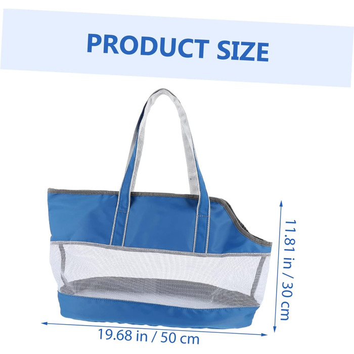 Транспортна сумка для котів POPETPOP з кишенькою-холодильником, нейлон, блакитна