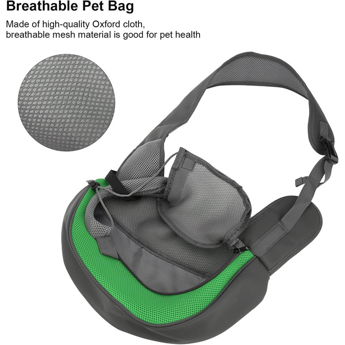 Сумка-переноска для тварин Natudeco, дихаюча сітчаста сумка через плече, сумка для собак, безпечна сумка з регульованим ременем для маленьких тварин, подорожі на відкритому повітрі (L)