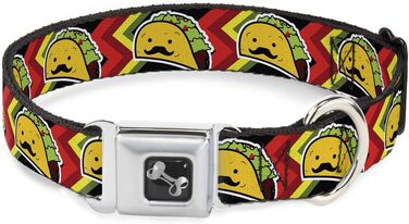 Нашийник для собак Buckle-Down Taco Man Bone, 27,9–43,2 см, середній