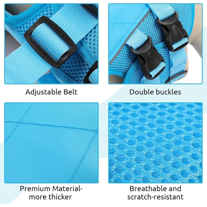 Жилет рятувальний для собак - жилет для плавання, розміри регулюються, з ручкою та світловідбивачами