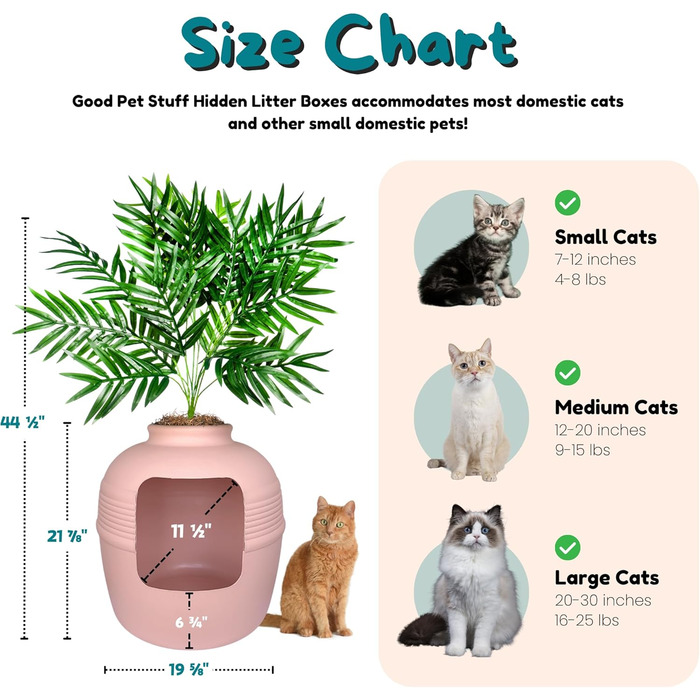 Квіткова кімната для кота Good Pet Stuff з туалетом, фільтром та штучною рослиною, білий колір