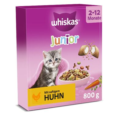 Сухий корм для котів Whiskas Junior з куркою, набір 5 x 800 г