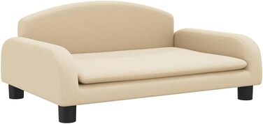 Крісло-ліжко для собак, м'яке ліжко для собак, лежанка для тварин, лежанка для котів, кремовий колір, 70 x 45 x 30 см