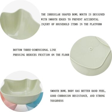 Набір мисок для котів з антиковзним покриттям, 5 шт. - миски для корму та води для кошенят, дорослих котів та цуценят