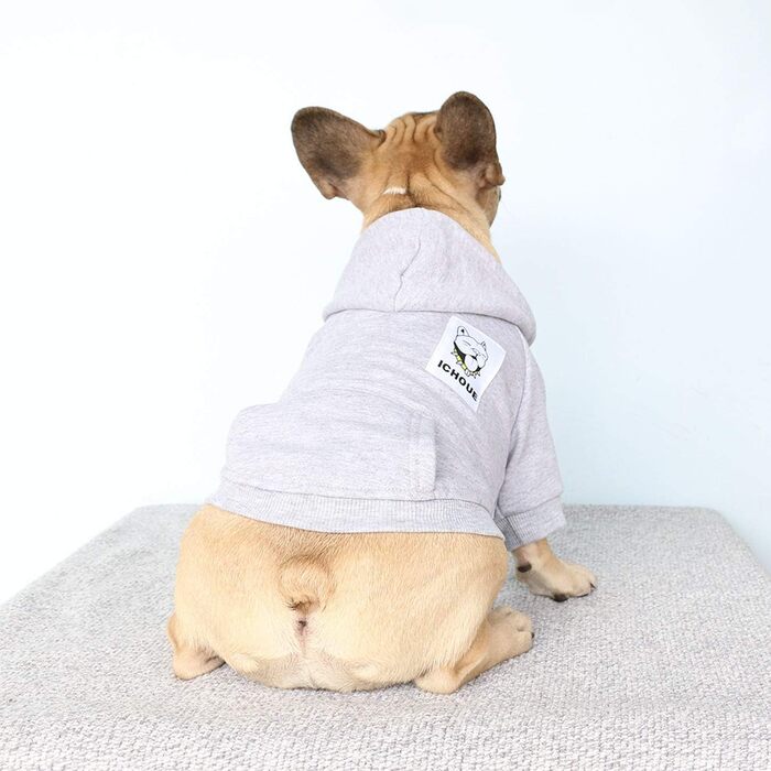 Світшот для собак iChoue, сірий, бавовна, розмір XXL