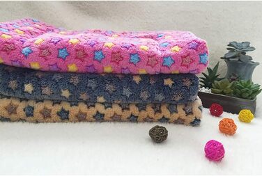 М'яка літня килимок для тварин, ковдра для собак та котів, рожевий зірка 74x100 см, 3 см