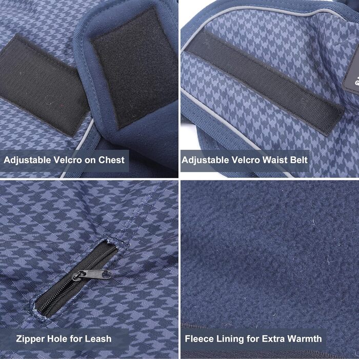 Зимовий теплий водонепроникний одяг для собак, з отвором для шлейки, XS-XXL