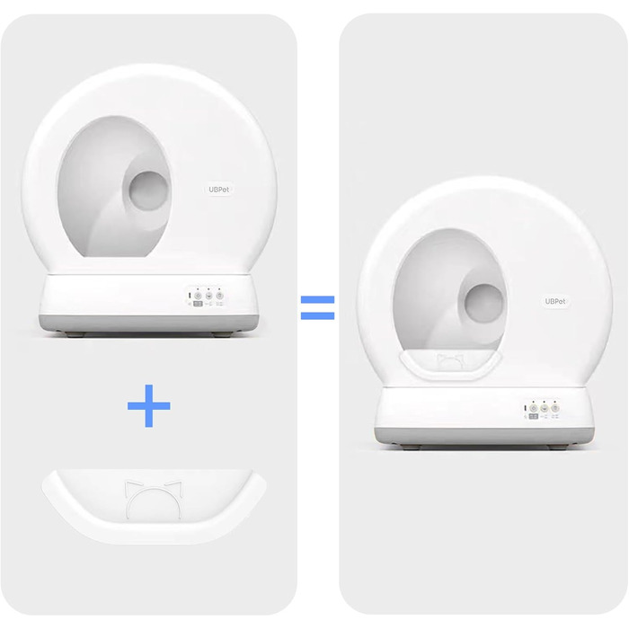 Підвищений поріг для автоматичного туалету для котів UBPET C10/C10PRO, запобігає розсипанню наповнювача і витіканню сечі назовні