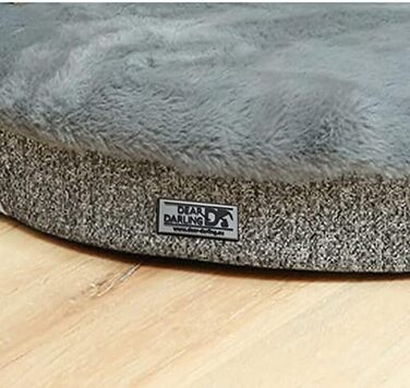 Ортопедичний лежак для котів та собак Dear Darling з memory foam, антрацит, великий