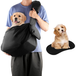 Сумка-переноска для собак середніх порід, котів, 5-10 кг, з регульованим ременем та кишенями, м'яка підстилка
