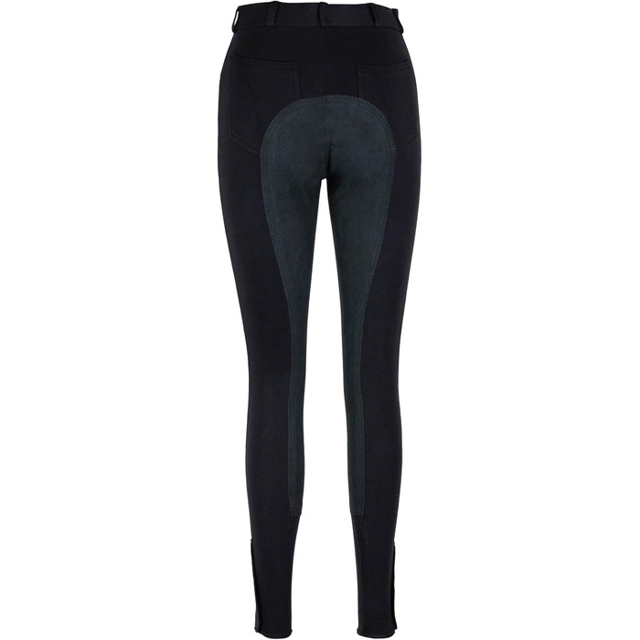 Штани для верхової їзди жіночі RL24 BASICLINE Vollbesatz, чорні