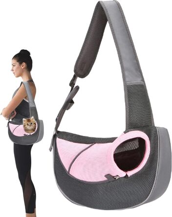 Сумка-переноска для собак та котів | Дихаюча сумка-рюкзак Oxford для маленьких тварин | Складана переноска з регульованим ременем для цуценят, собак та котів (Блакитна)