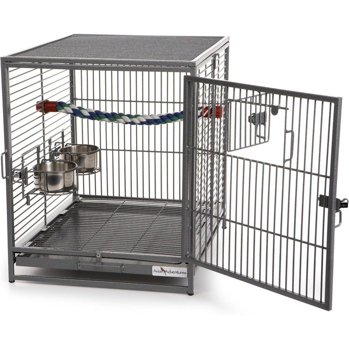 Клітка-переноска для птахів Midwest Homes for Pets Poquito, 48 x 39,5 x 60 см, з жердками та годівницями з нержавіючої сталі