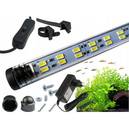 Світлодіодна LED-лампа LUMI FLORA для акваріума 5730, біле світло, 30 см