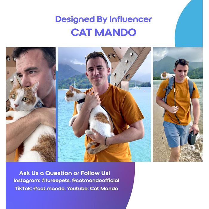 Шлейка для собак та котів Furee з застібкою-кнопкою, чорна/сіра, розмір M, анти-зрив, регульована, для малих порід, кроликів, хом'яків