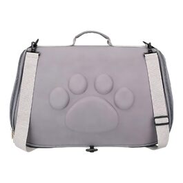 Сумка для кота - переноска для тварин на плечі сірого кольору | Ідеальна для подорожей, прогулянок, ветеринара