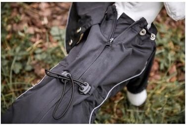 Дощовик для собак Kerbl Manchester, чорний, 70 см, поліестер, з захистом лап, 3XL