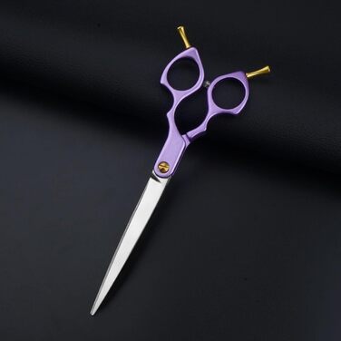 Професійна фен-ножиці для собак та котів, 16.5 см, прямі, фіолетові