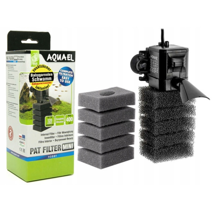 Внутрішній губковий фільтр Aquael, 400 л/год, з регулюванням продуктивності