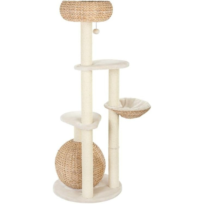 Дерево для котів ZooPlus Laguna з місцями для відпочинку з рогожу, довгі сизалеві стовпчики, висота 160 см