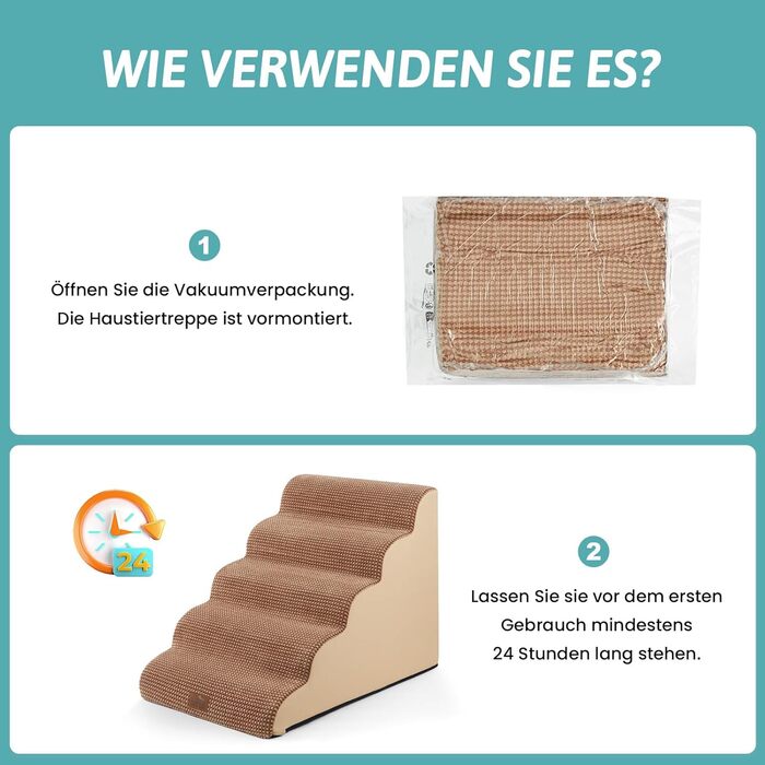 Сходинки для собак широкі (світло-коричневі, 83x50x57 см, 5.0)